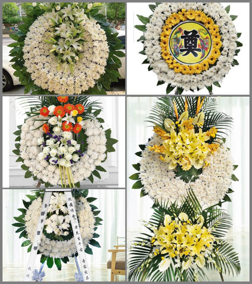 山东青岛莱西市马连庄镇解家沟子村花圈速递